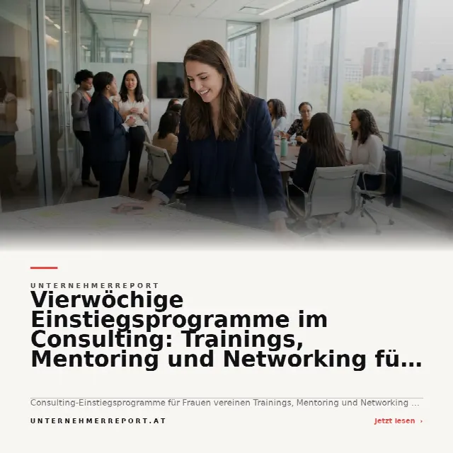 Share-Card fuer Vierwöchige Einstiegsprogramme im Consulting: Trainings, Mentoring und Networking für Frauen