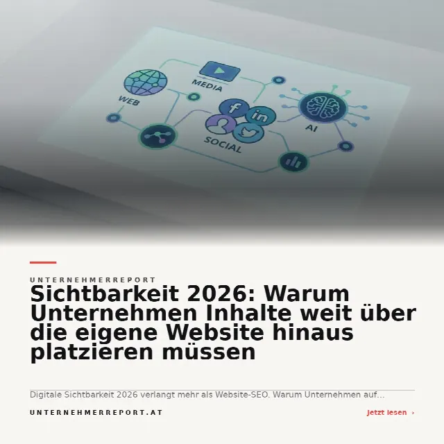 Share-Card fuer Digitale Sichtbarkeit 2026: Unternehmen müssen über die eigene Website hinausdenken