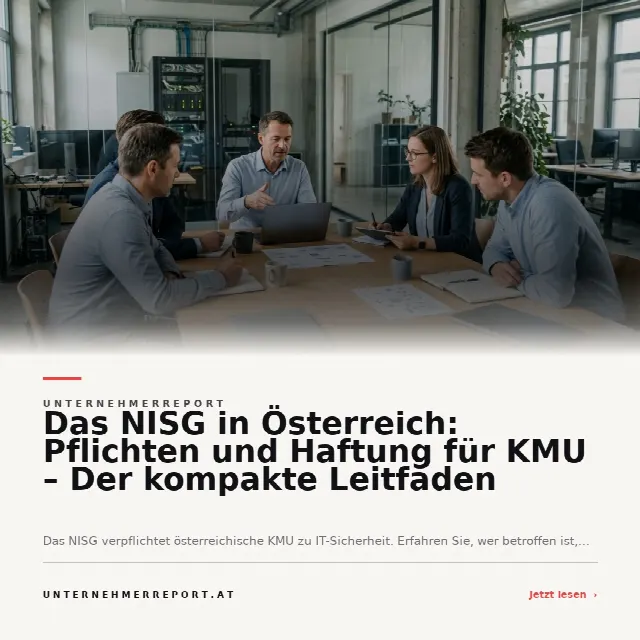 Share-Card fuer Das NISG in Österreich: Pflichten und Haftung für KMU – Der kompakte Leitfaden