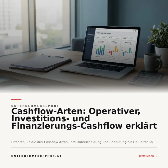Share-Card fuer Cashflow-Arten: Operativer, Investitions- und Finanzierungs-Cashflow erklärt