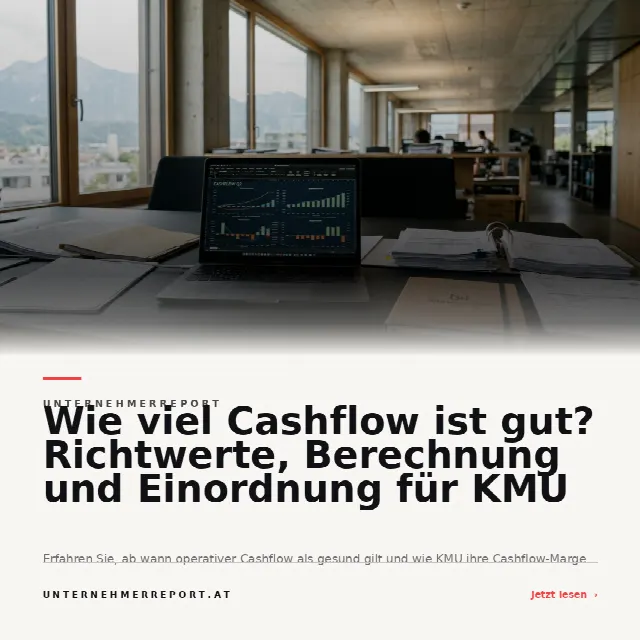 Share-Card fuer Wie viel Cashflow ist gut? Richtwerte, Berechnung und Einordnung für KMU