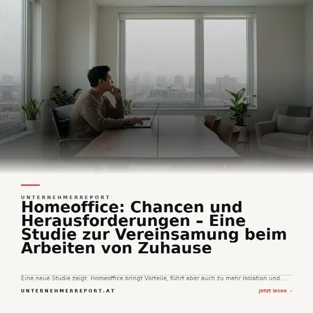 Share-Card fuer Homeoffice: Mehr Freiheit oder größere Einsamkeit? US-Studie legt Auswirkungen offen